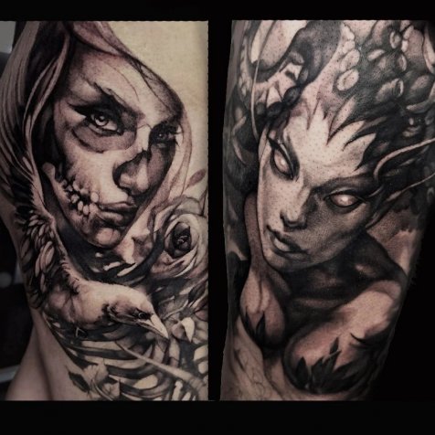 Татуировка в стиле тату реализм 