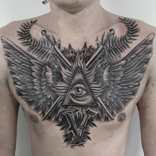 Тату всевидящее око (42 фото) - значение татуировки, эскизы 