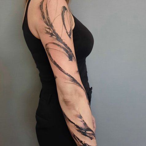 Татуировка в стиле тату абстракция абстракция