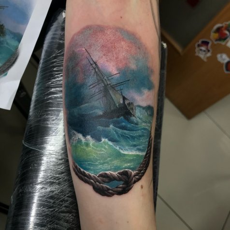 Татуировка корабль