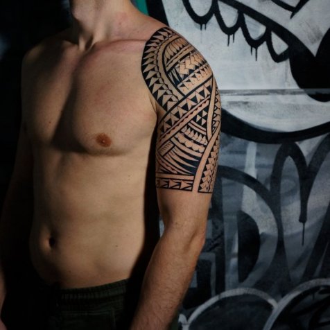 Татуировка в стиле полинезия тату тату полинезия
