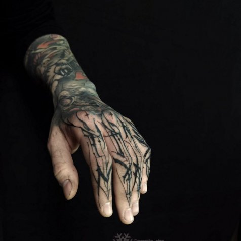 Татуировка в стиле тату надписи 